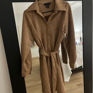 Camel Suede Dress by Tahari